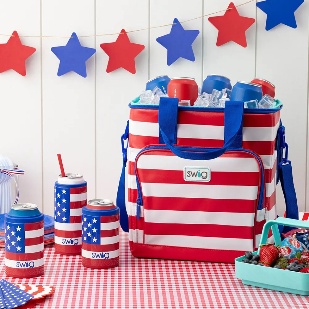 Swig Life Coolers|All American^All American Boxxi 24 Patriotic Cooler -