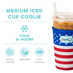 Swig Life Drink Coolies New Sizes!|All American^All American Iced Cup Coolie - Drink Sleeve -