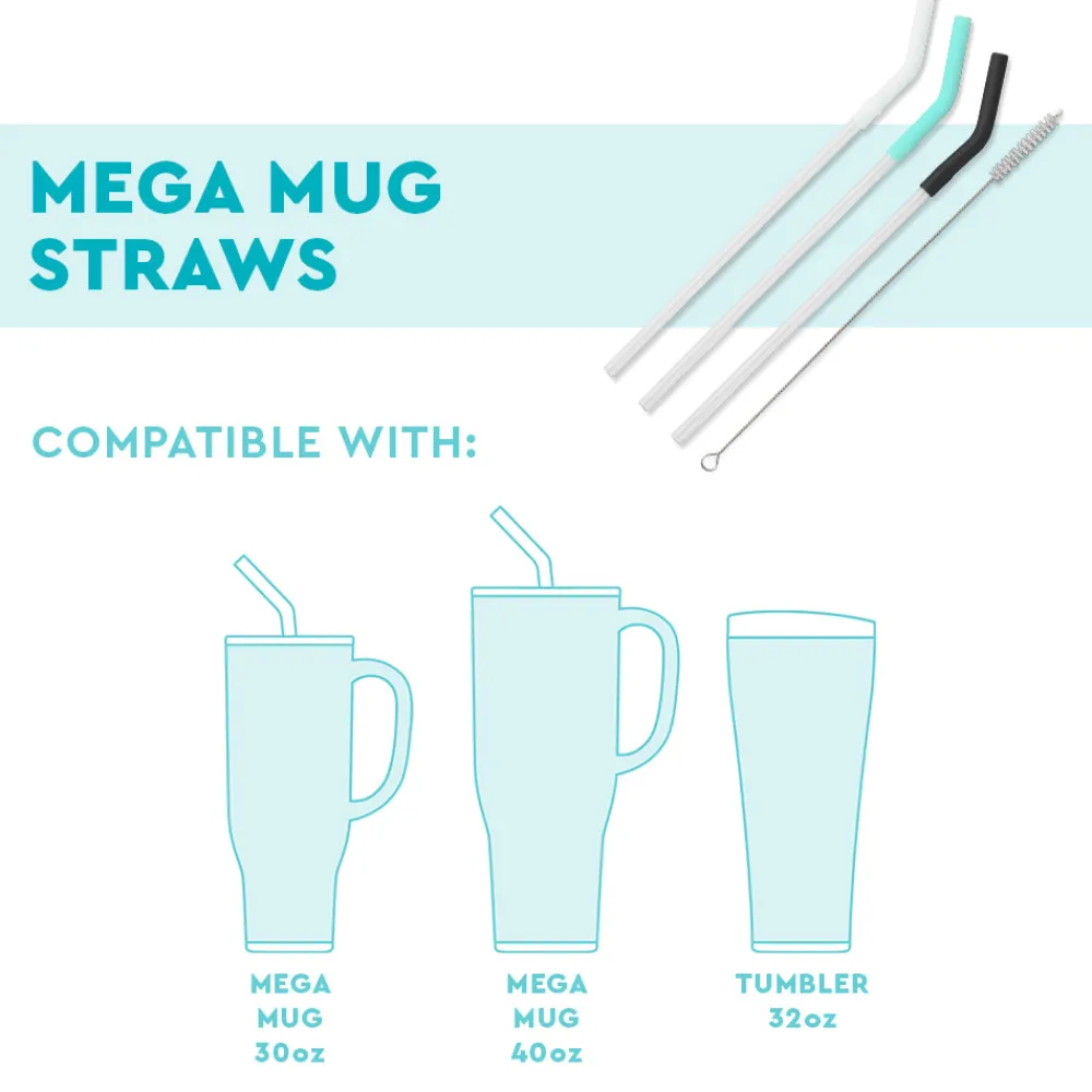 Swig Life Lids, Straws + More|Mega Mugs^All American Mega Mug Reusable Straw Set -