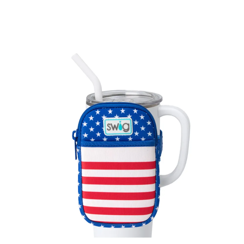 Swig Life Travel Mugs|Drinking Buddies^All American Mega Pouch - Tumbler Belt Bag -