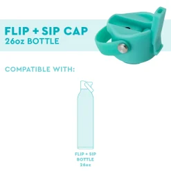 Swig Life Lids, Straws + More|Water Bottles^Aqua Flip + Sip Cap 26oz Bottle