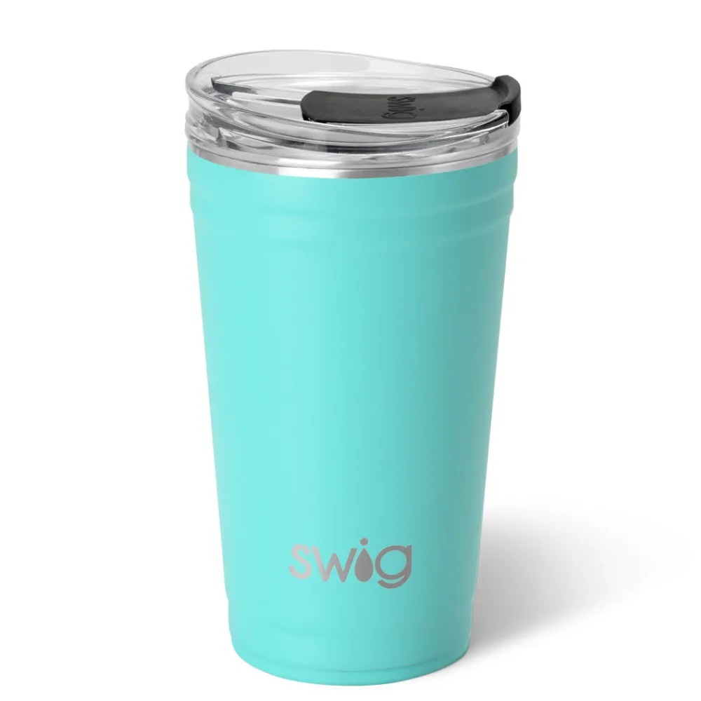 Swig Life Tumblers New Sizes!|Solids^Aqua 24oz Insulated Party Cup -