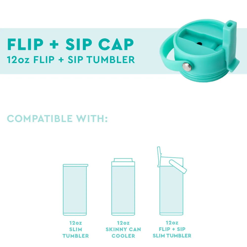 Swig Life Lids, Straws + More|Sips For Kids^Black Flip & Sip Cap Small -