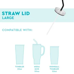 Swig Life Tumblers New Sizes!|Travel Mugs^Black Large Straw Lid