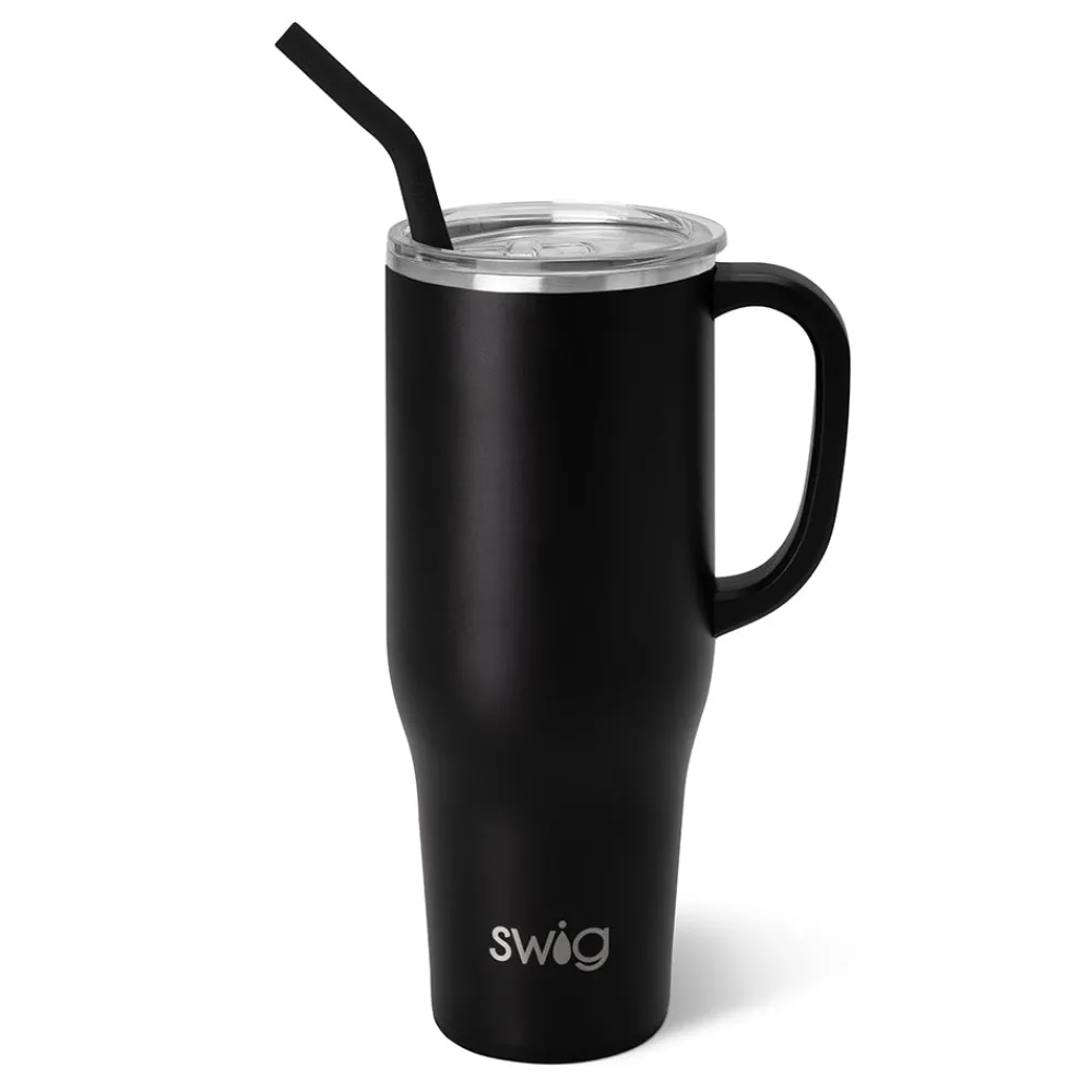 Swig Life Tumblers New Sizes!|Travel Mugs^Black Mega Mug 40oz