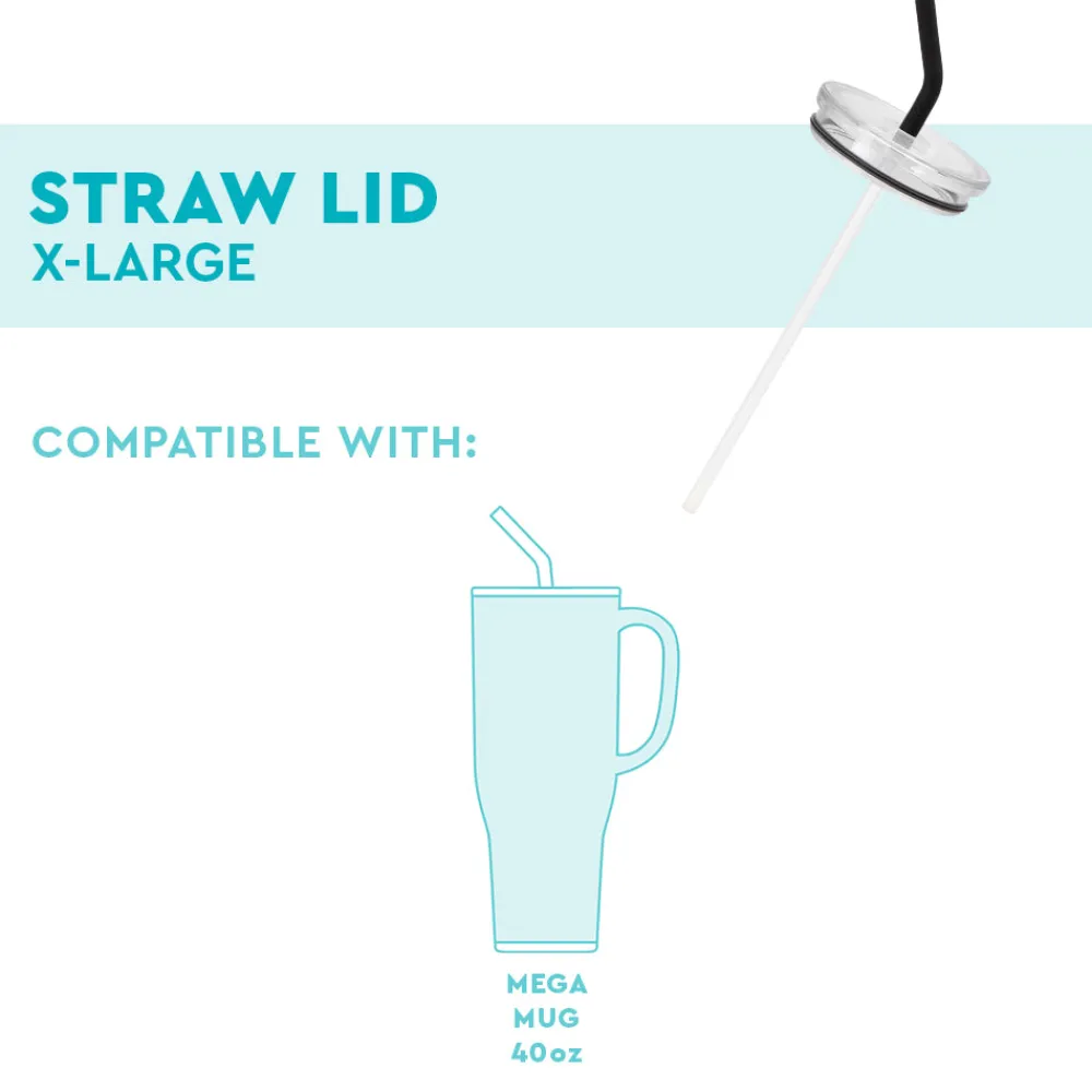 Swig Life Tumblers New Sizes!|Travel Mugs^Black X-Large Straw Lid