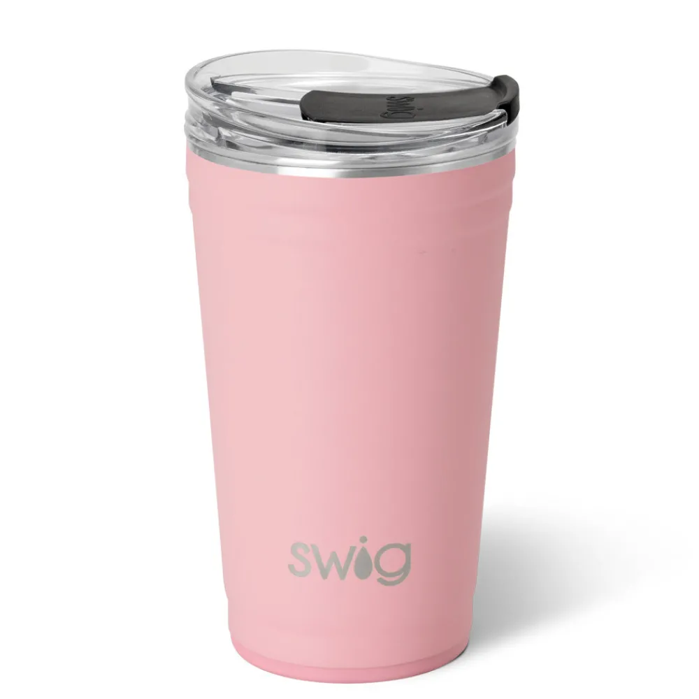 Swig Life Tumblers New Sizes!|Solids^Blush 24oz Insulated Party Cup -
