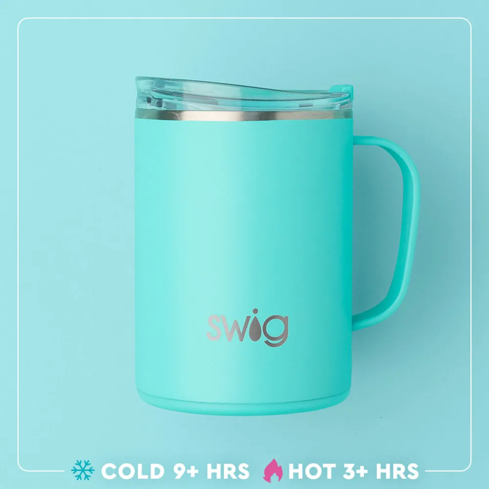 Swig Life Travel Mugs|Bourbon Barrel^Bourbon Barrel 24oz Large Camper Mug with handle -