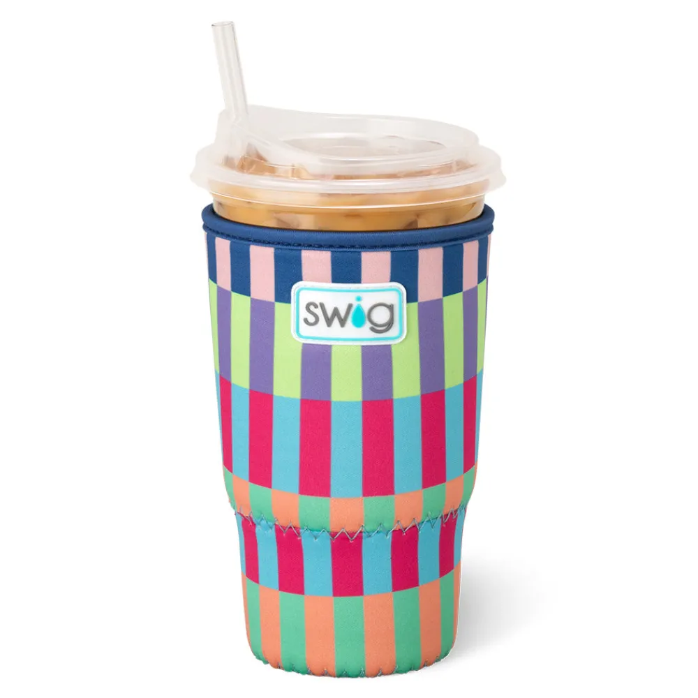 Swig Life Drink Coolies New Sizes!|Brite Stripe^Brite Stripe Large Iced Cup Coolie