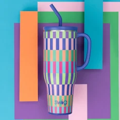 Swig Life Tumblers New Sizes!|Travel Mugs^Brite Stripe Mega Mug 40oz
