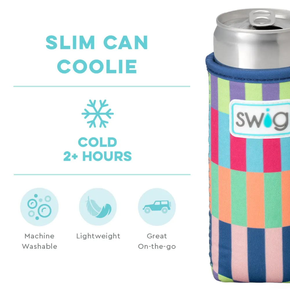 Swig Life Drink Coolies New Sizes!|Brite Stripe^Brite Stripe Slim Can Coolie