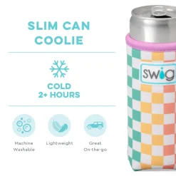 Swig Life Drink Coolies New Sizes!|Check Mate^Check Mate Slim Can Coolie
