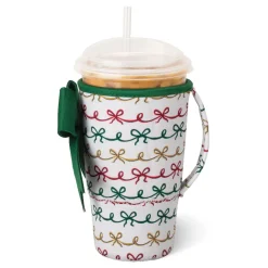 Swig Life Drink Coolies New Sizes!|Christmas Bows^Christmas Bows Large Iced Cup Coolie
