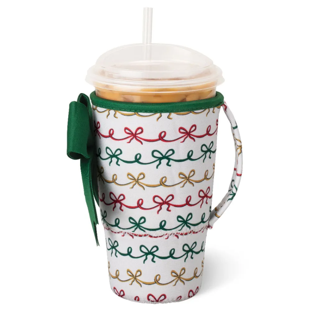 Swig Life Drink Coolies New Sizes!|Christmas Bows^Christmas Bows Large Iced Cup Coolie