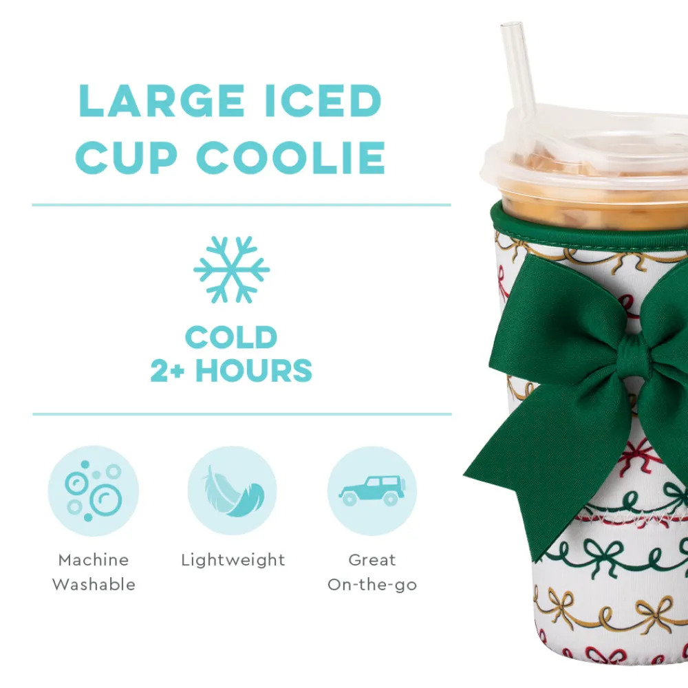 Swig Life Drink Coolies New Sizes!|Christmas Bows^Christmas Bows Large Iced Cup Coolie