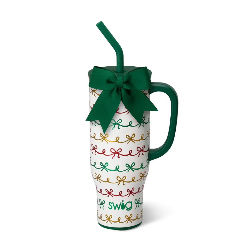 Swig Life Tumblers New Sizes!|Travel Mugs^Christmas Bows Mega Mug 30oz