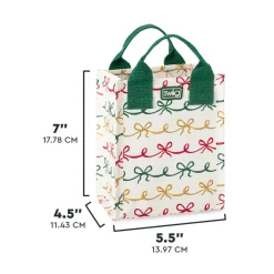 Swig Life Reusable Gift Bags|Christmas Bows^Christmas Bows Mini Reusable Gift Bag