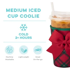 Swig Life Drink Coolies New Sizes!|Christmas Plaid^Christmas Plaid Medium Iced Cup Coolie