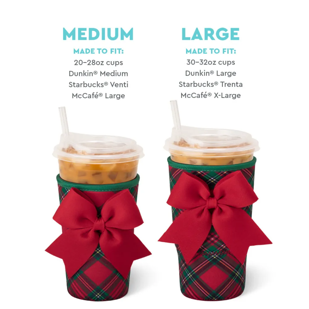 Swig Life Drink Coolies New Sizes!|Christmas Plaid^Christmas Plaid Medium Iced Cup Coolie