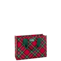Swig Life Reusable Gift Bags|Christmas Plaid^Christmas Plaid Small Reusable Gift Bag