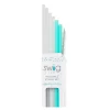 Swig Life Travel Mugs|Lids, Straws + More^Clear + Aqua Tall Reusable Straw Set (5 piece) -