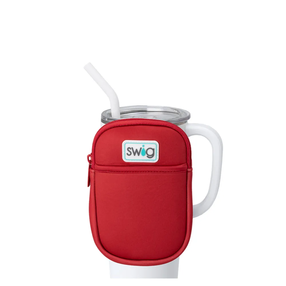 Swig Life Travel Mugs|Drinking Buddies^Crimson Mega Mug Pouch