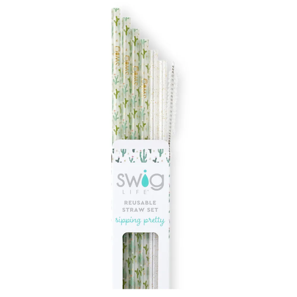 Swig Life Lids, Straws + More|Desert Child^Desert Child + Gold Glitter Set -