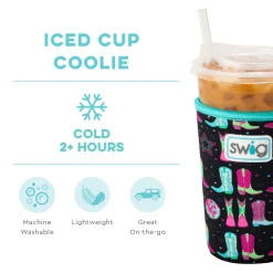 Swig Life Drink Coolies New Sizes!|Disco Cowgirl^Disco Cowgirl Iced Cup Coolie -