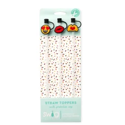 Swig Life Lids, Straws + More^Emoji Straw Topper Set