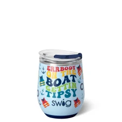 Swig Life Wine + Cocktails|Errbody On The Boat^Errbody On The Boat Stemless Wine 12oz