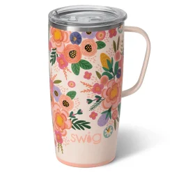 Swig Life Travel Mugs|Full Bloom^Full Bloom 22oz Travel Mug with Handle -