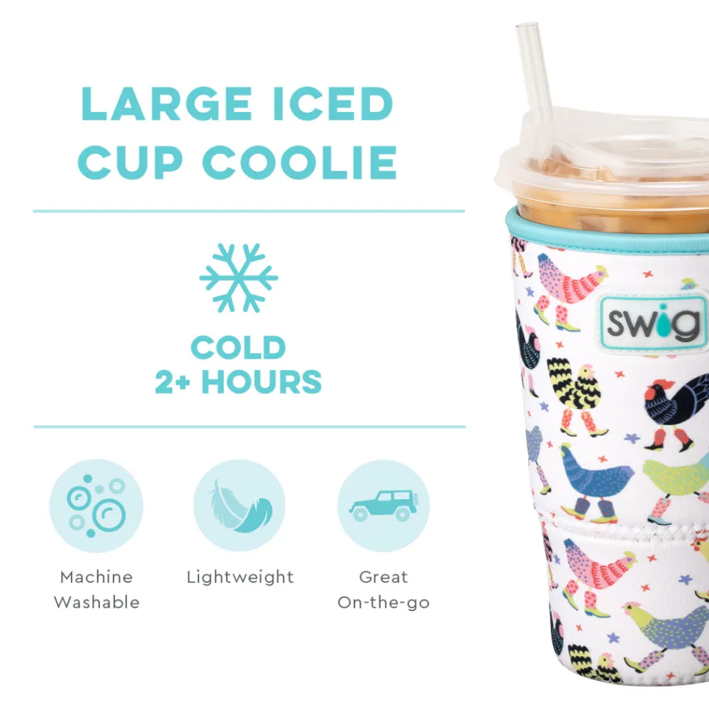 Swig Life Drink Coolies New Sizes!|Funky Chicken^Funky Chicken Large Iced Cup Coolie