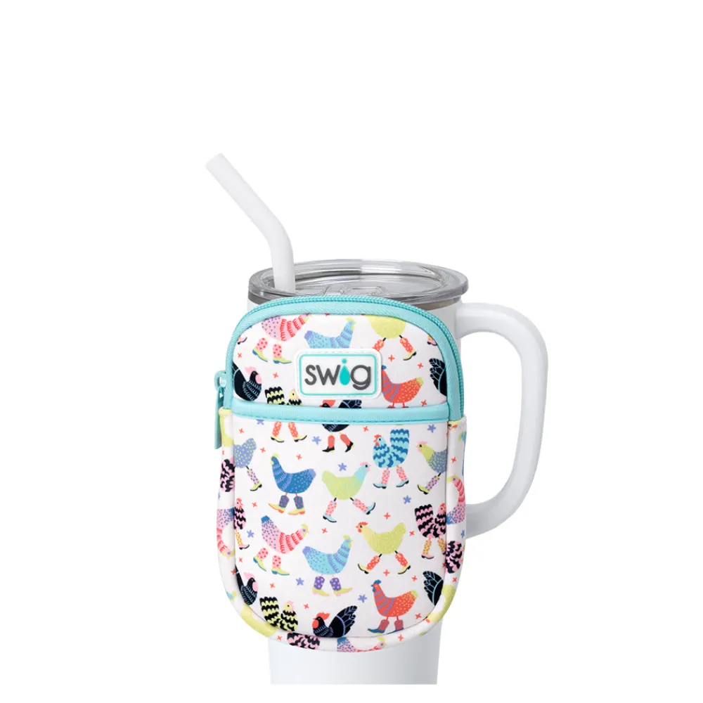 Swig Life Travel Mugs|Drinking Buddies^Funky Chicken Mega Mug Pouch