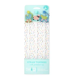 Swig Life Lids, Straws + More|Counting Sheep^Funky Chicken Straw Topper Set