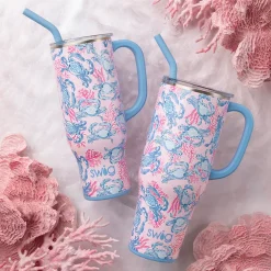 Swig Life Tumblers New Sizes!|Travel Mugs^Get Crackin' 30oz Blue Crab Mega Mug -