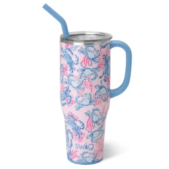 Swig Life Tumblers New Sizes!|Travel Mugs^Get Crackin' 40oz Mega Mug with Handle -
