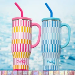 Swig Life Tumblers New Sizes!|Travel Mugs^Glacier Stripe Mega Mug 30oz