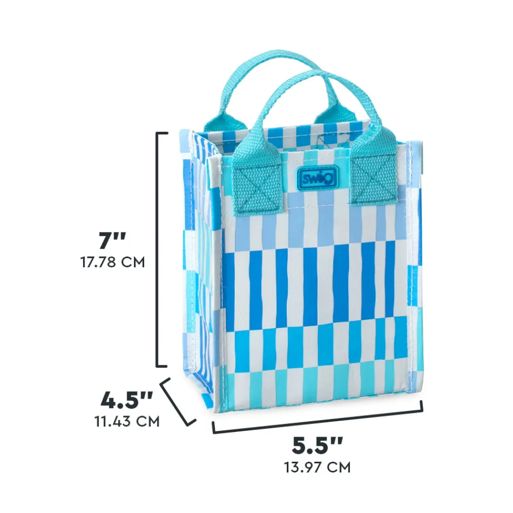 Swig Life Reusable Gift Bags|Glacier Stripe^Glacier Stripe Mini Reusable Gift Bag