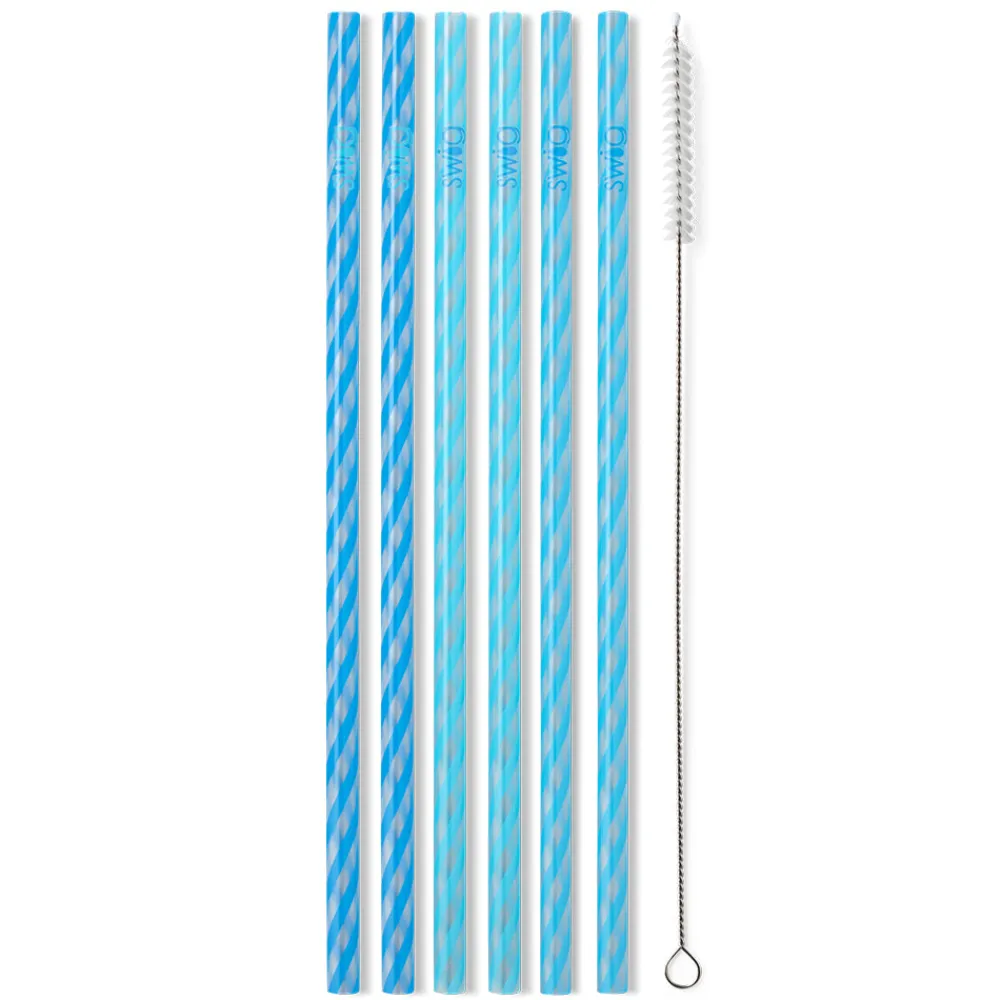 Swig Life Lids, Straws + More|Glacier Stripe^Glacier Stripe Reusable Straws
