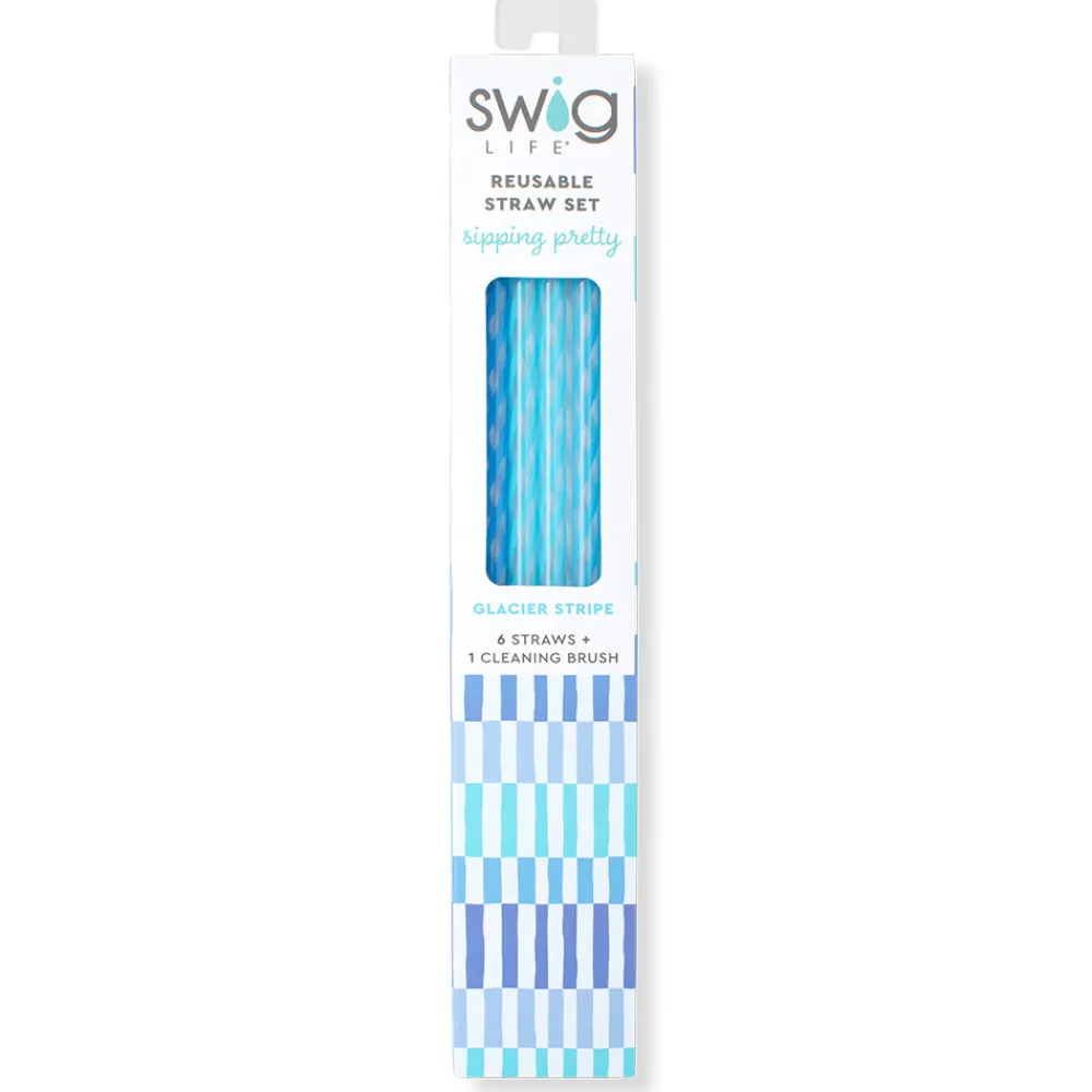 Swig Life Lids, Straws + More|Glacier Stripe^Glacier Stripe Reusable Straws