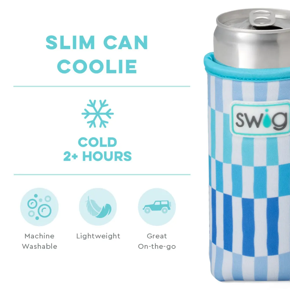 Swig Life Drink Coolies New Sizes!|Glacier Stripe^Glacier Stripe Slim Can Coolie