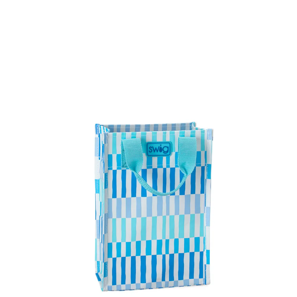 Swig Life Reusable Gift Bags|Glacier Stripe^Glacier Stripe Tall Reusable Gift Bag