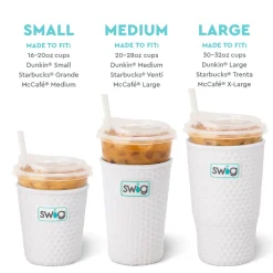Swig Life Drink Coolies New Sizes!|Golf Ball^Golf Ball Medium Iced Cup Coolie