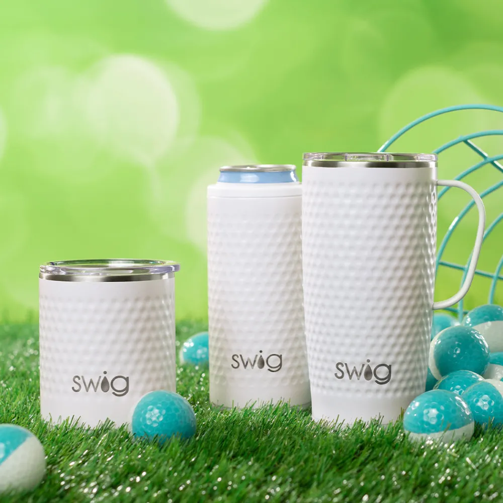 Swig Life Wine + Cocktails|Golf Ball^Golf Ball 12oz Skinny Can Cooler -