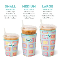 Swig Life Drink Coolies New Sizes!|Granny Squares Best Seller!^Granny Squares Large Iced Cup Coolie