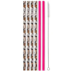 Swig Life Lids, Straws + More|Hayride^Hayride + Hot Pink Reusable Straw Set