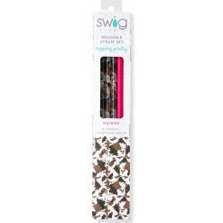 Swig Life Lids, Straws + More|Hayride^Hayride + Hot Pink Reusable Straw Set