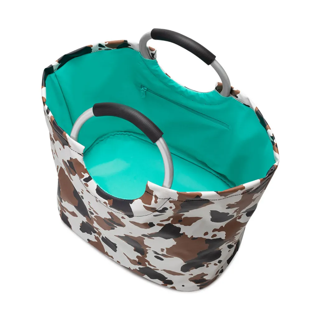 Swig Life Tote Bags New Sizes!|Hayride^Hayride Cow Print Loopi Tote Bag -