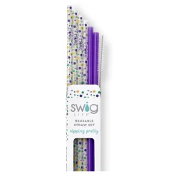 Swig Life Lids, Straws + More|Hey Mister!^Hey Mister! + Purple Reusable Straw Set -