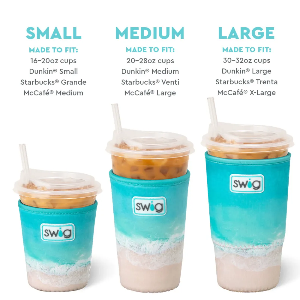 Swig Life Drink Coolies New Sizes!|High Tide^High Tide Medium Iced Cup Coolie